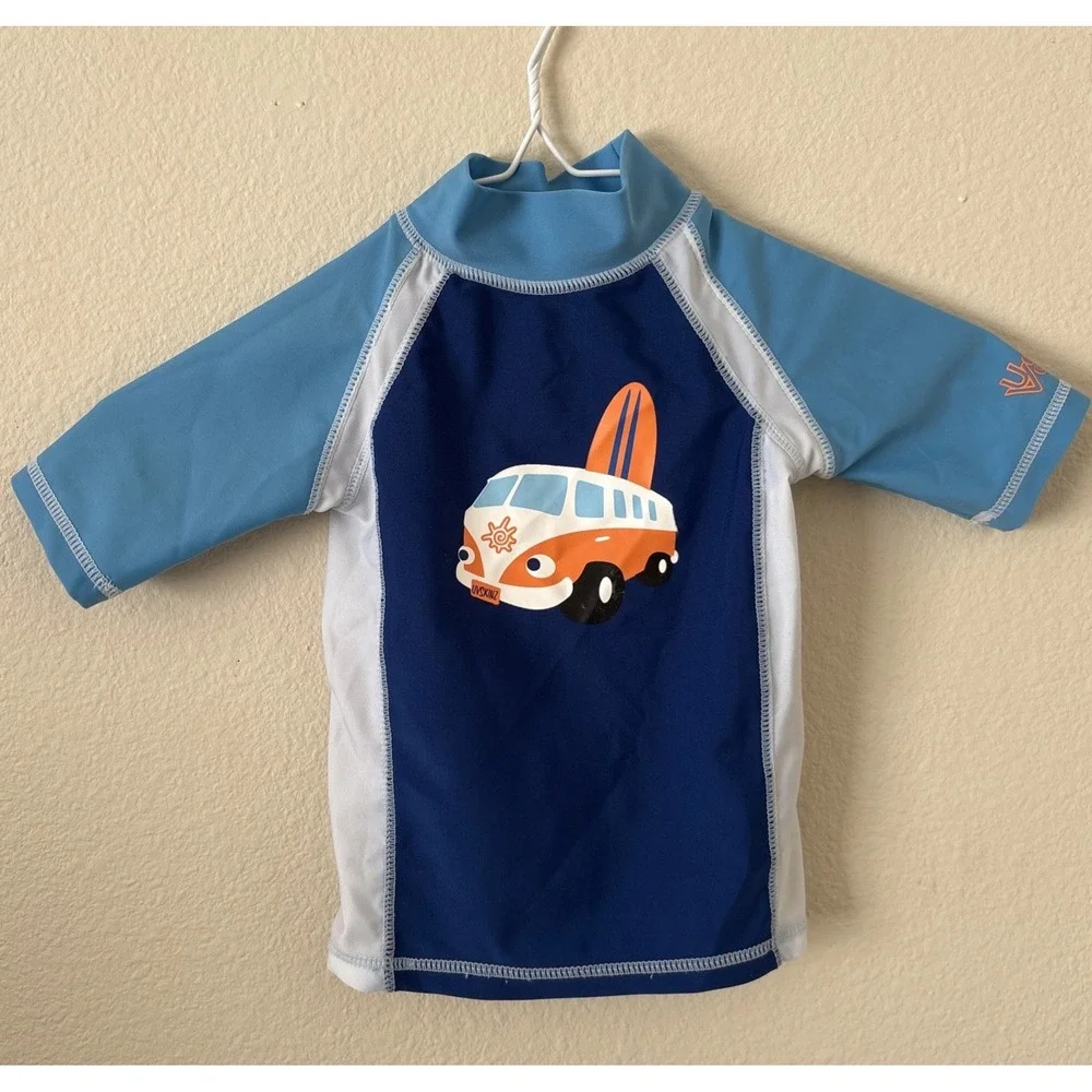 UV Skinz Rash Guard VW Bus and Surfboard Infant Size 12-18‎ Months Swim Beach